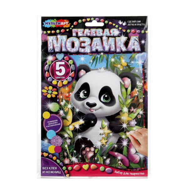 Гелевая мозаика 17x23 см Пандочка с бамбуком МУЛЬТИ АРТ GEL-123488