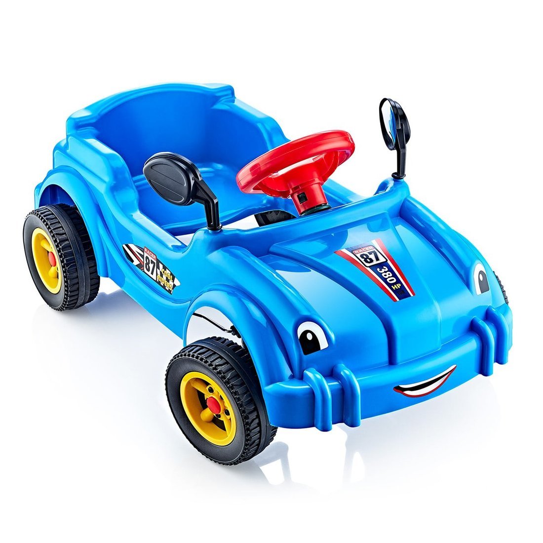 Машина педальная Cool Riders, с клаксоном, синяя (Вид 1)