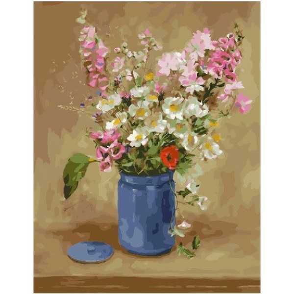 Картина по номерам  Букет луговых цветов,  40х50 см