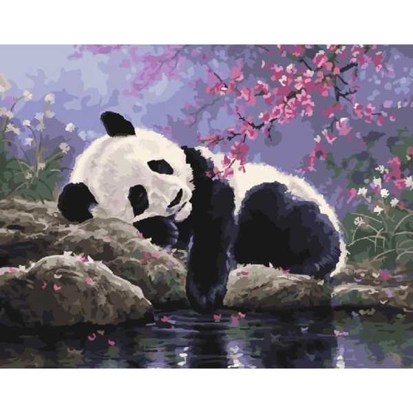Картина по номерам  Панда у воды, 40х50 см (Вид 1)