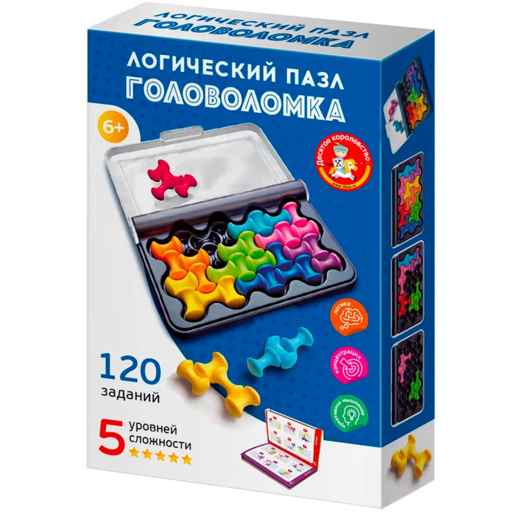Игра головоломка Логический пазл фигурная 8 эл Учись играя арт.70057