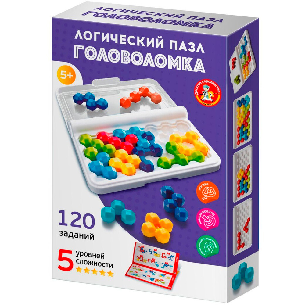 Игра головоломка Логический пазл фигурная 10 эл Учись играя арт.70056