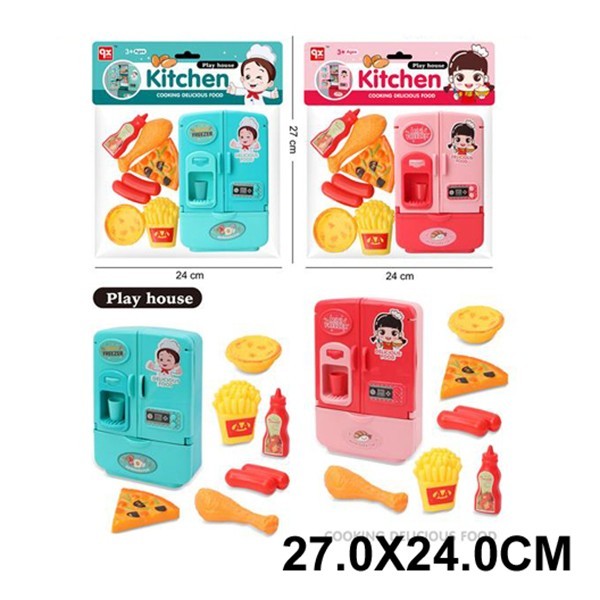 Игров. набор QX063-B Холодильник с продуктами в пак.