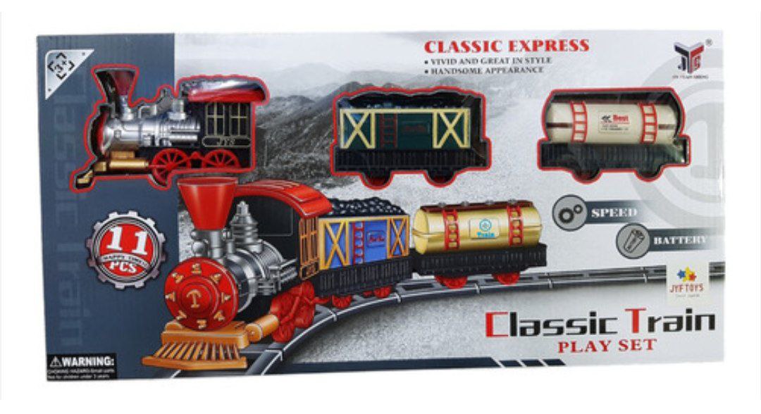 Железная дорога Classic Train на батарейках.11 деталей.45*22,5*6,5 см.1/48.Арт.266A-3