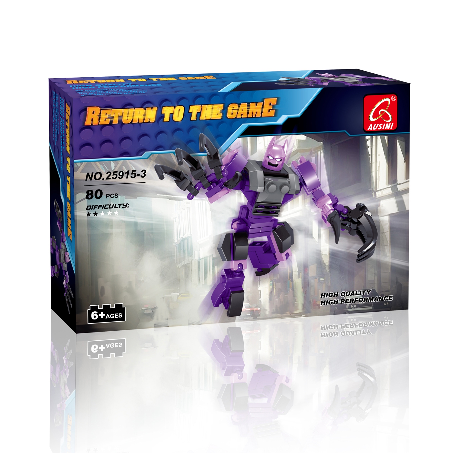 Конструктор AUSINI Космический рыцарь: Фиолетовый робот (80 дет.) (10702070/260820/0202323/1, КИТА