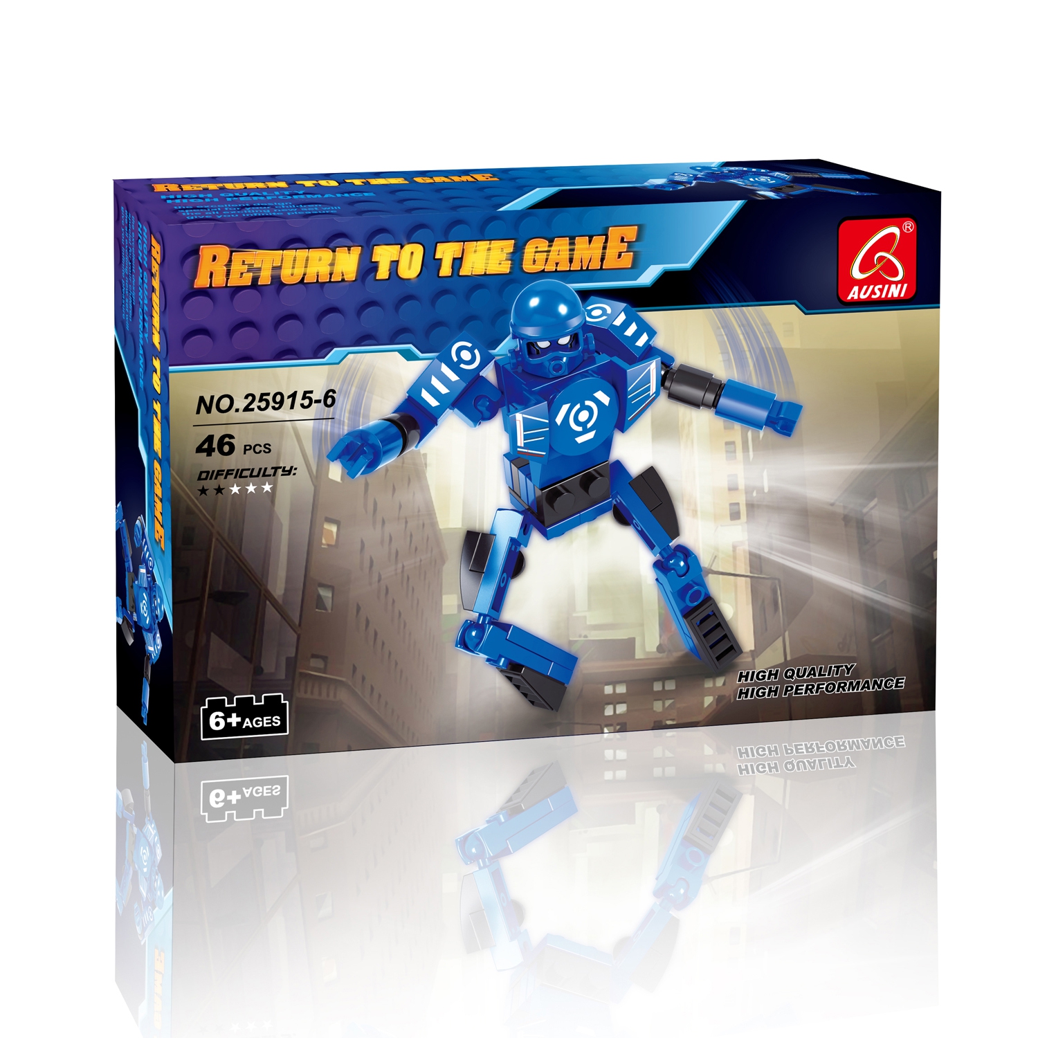 Конструктор AUSINI Космический рыцарь: Синий робот (46 дет.) (10702070/260820/0202323/1, КИТАЙ)