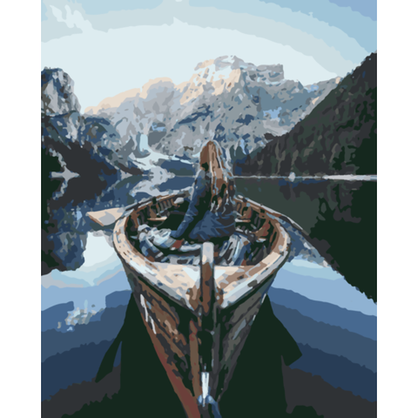 Набор ДТ Картина по номерам Горное озеро 40*50 см AK80071 (Вид 1)