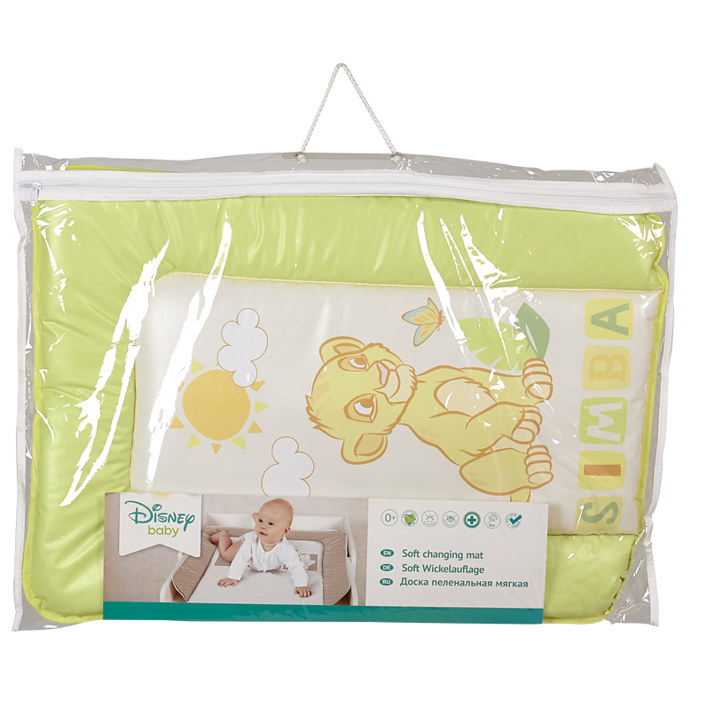 Доска пеленальная мягкая Polini Kids Disney baby Король Лев 70х50, салатовый (Вид 2)