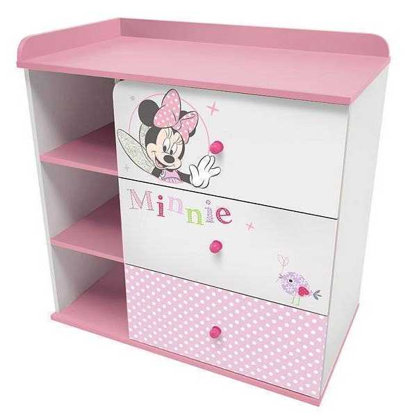 Комод Polini kids Disney baby 5090 Минни Маус-Фея , с 3 ящиками, белый-розовый (Вид 1)