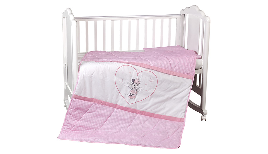 Комплект постельного белья Polini kids Disney Baby Минни Маус, розовый