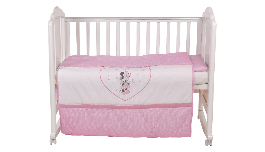Комплект постельного белья Polini kids Disney Baby Минни Маус, розовый (Вид 2)