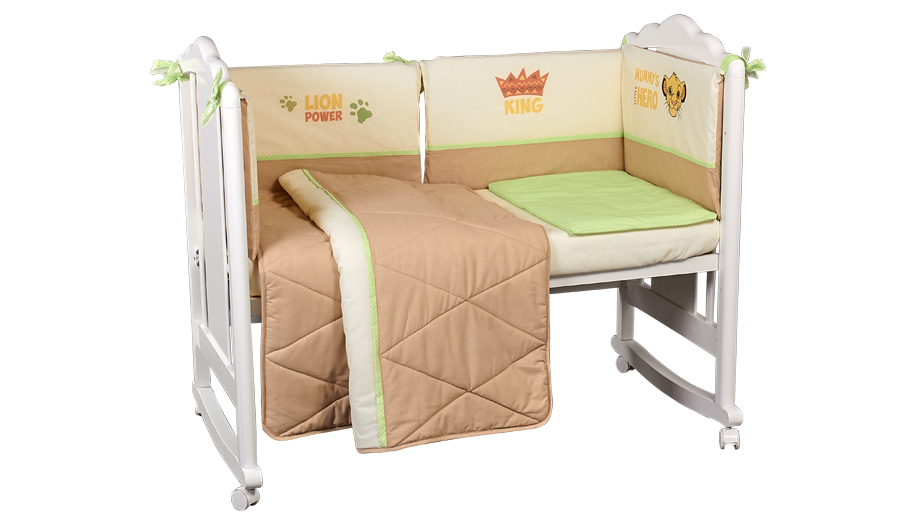 Комплект в кроватку Polini kids Disney baby Король лев, 5 предметов, макиато (Вид 4)