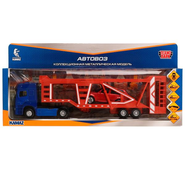 Машина металл KAMAZ АВТОВОЗ длина 17 см, двери, подвиж дет, машинка, кор. Технопарк KAMTRANSP-30-BUO
