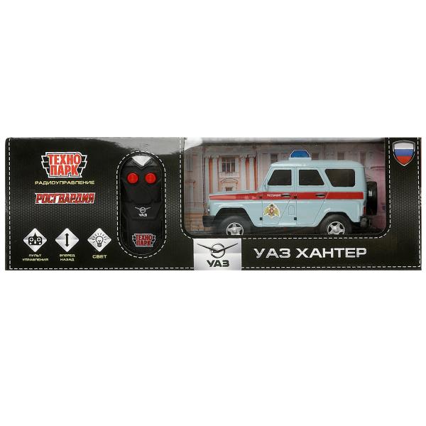 Машина р/у УАЗ ХАНТЕР РОСГВАРДИЯ 15 см, свет, серый, кор. Технопарк HUNTER-15RCROS-GY