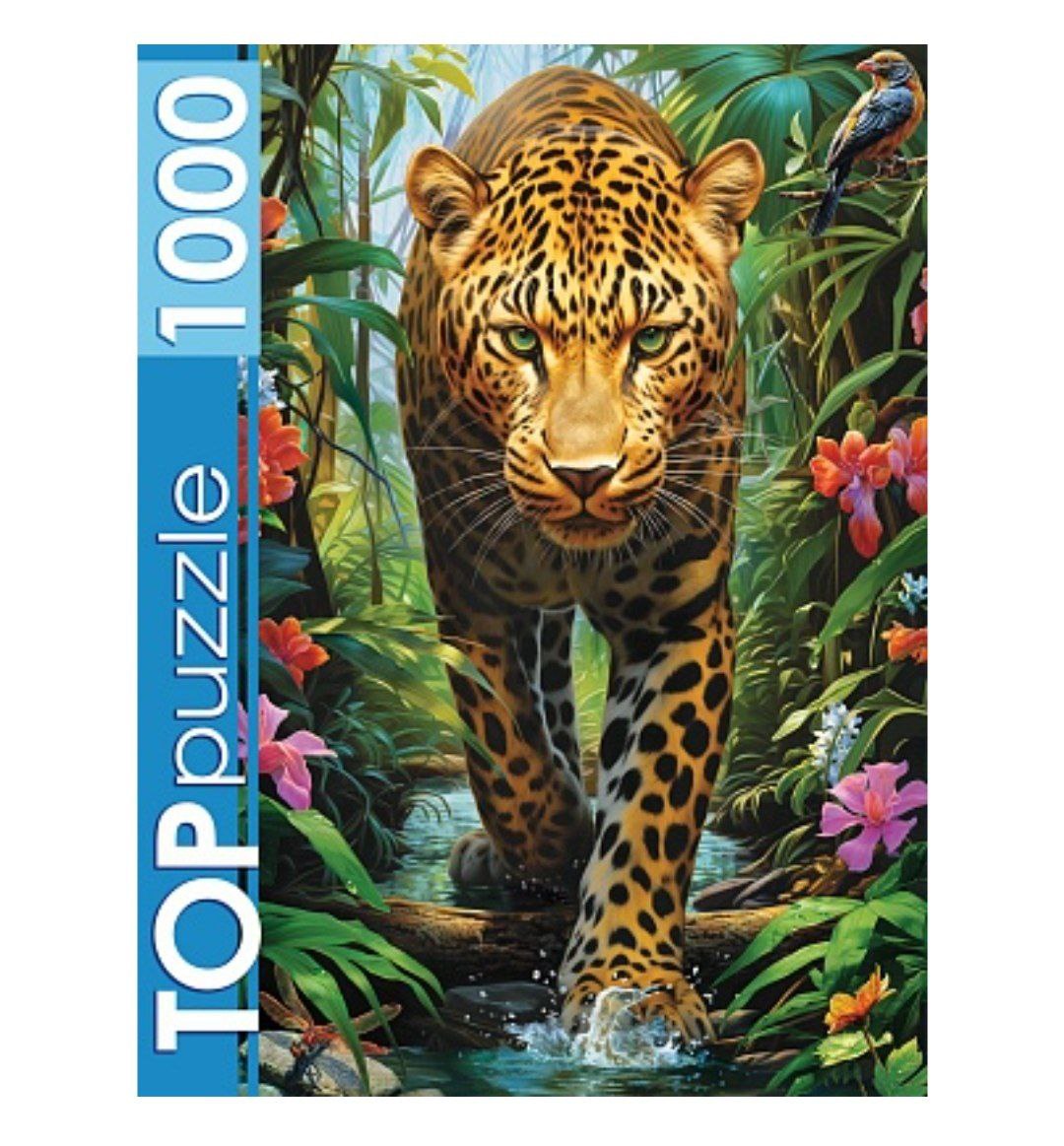 TOPpuzzle. ПАЗЛЫ 1000 элементов. Ф1000-7731  Таинственный леопард