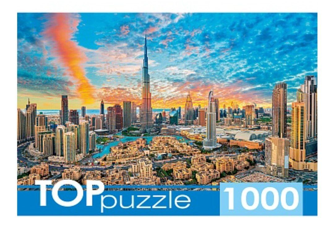 TOPpuzzle. ПАЗЛЫ 1000 элементов. ШТТП1000-7181 Закат в Дубае