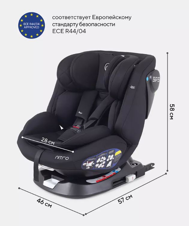 Автокресло RANT UB619 NITRO isofix Black группа 0+-1-2-3  (0-36 кг) (Вид 2)