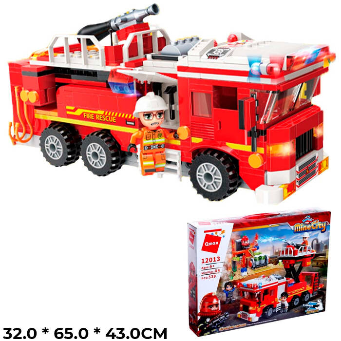 Констр-р 12013 QMAN Пожарная машина 539 дет. в кор. (Вид 1)
