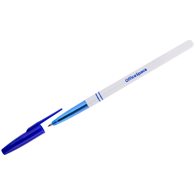 Ручка шариковая OfficeSpace синяя, 0,7мм, штрих-код (Вид 1)
