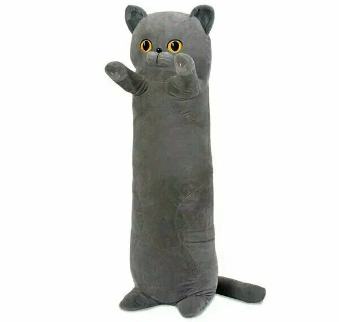 Мягкая игрушка кот-батон ,цвет серый,50см арт.K555-470
