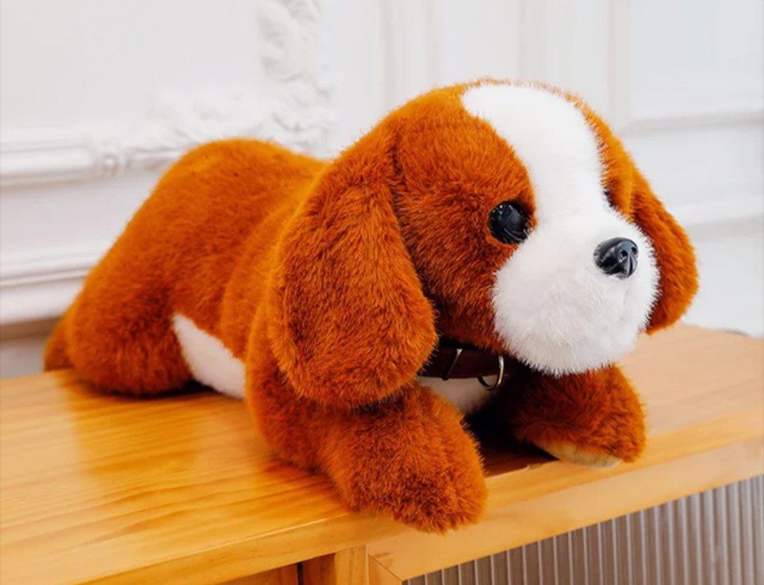 Мягкая игрушка собачка ,цвет коричневый,40 см арт.K555-419