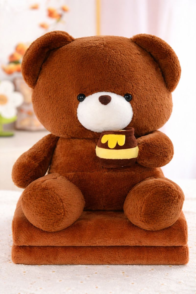 Мягкая игрушка Мишка с пледом арт.254