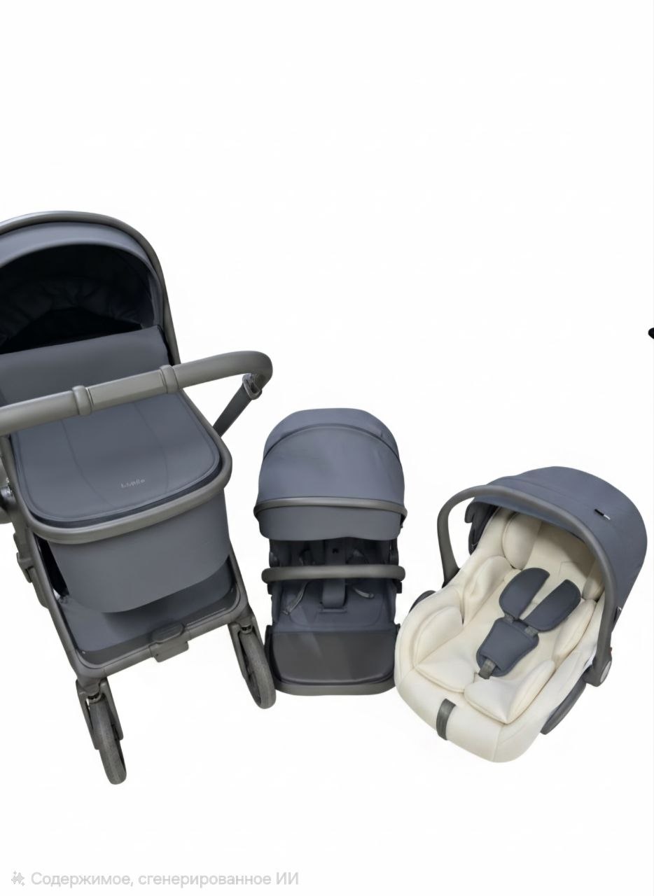 Коляска детская,цвет GREY, арт.D901 3 в 1 kidilo (Вид 2)