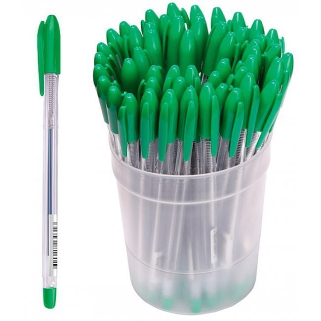 Ручка шарик зеленый на масляной основе VEGA 0,7мм РШ109 СТАММ  (Фото 1)