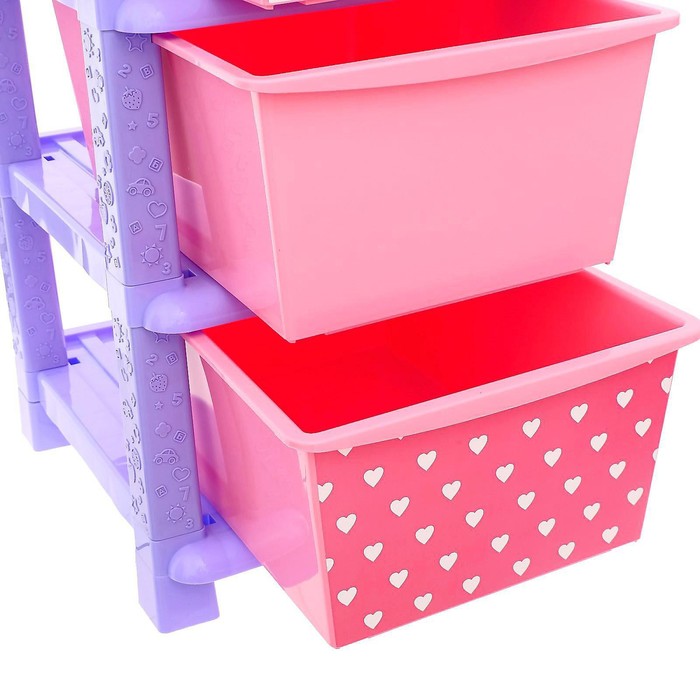 Комод детский «Принцесса », 5 секции  цвет : фиолетово-розовый 6880929 (Фото 5)