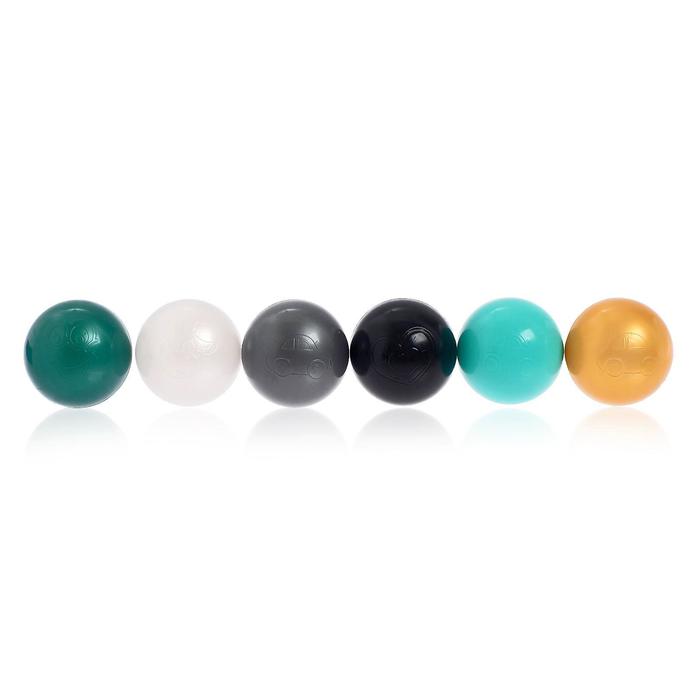 Набор шаров 150 шт (бирюзовый. , серебро, зеленый метал., золотой  , белый перл. , черный  ) 5136278 (Вид 3)