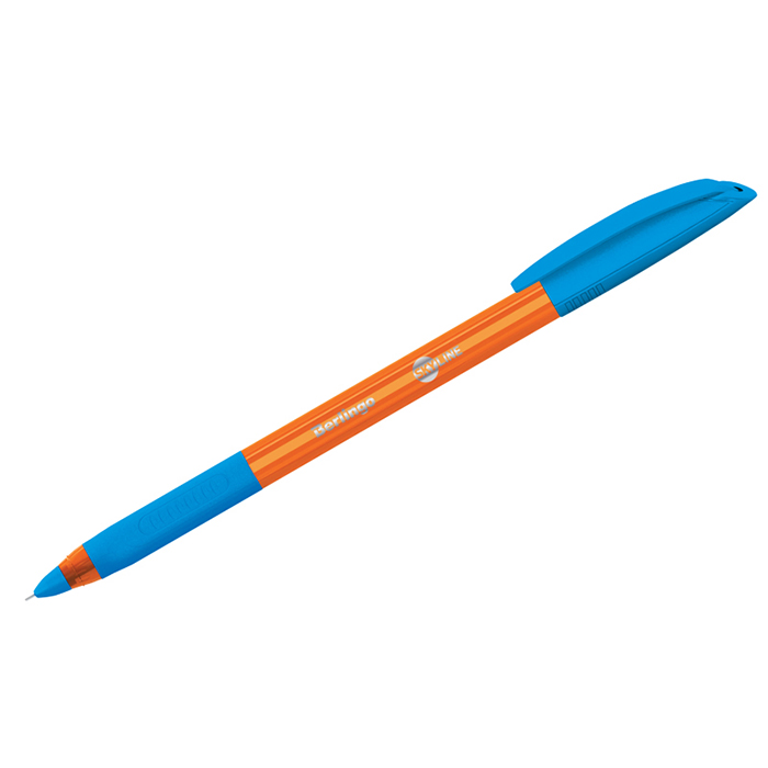 Ручка шариковая Berlingo Skyline светло-синяя, 0,7мм, игольчатый стержень, грип
