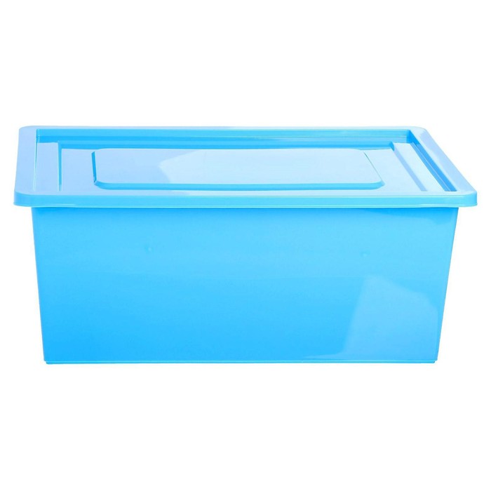 Ящик для игрушек, с крышкой, «Веселый зоопарк», объём 30 л, цвет голубой 5122421 (Вид 5)