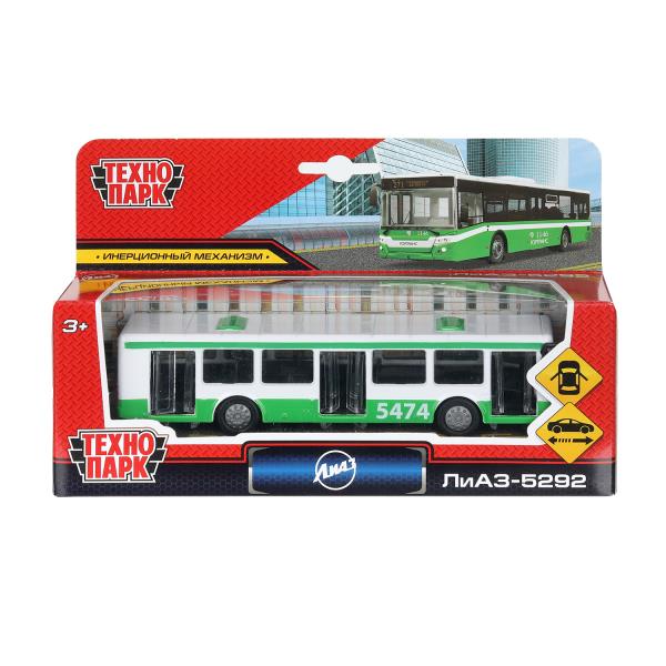 Модель металл АВТОБУС РЕЙСОВЫЙ, 16,5 см, двери, инерц., кор. Технопарк SB-16-65-BUS-WB (48)