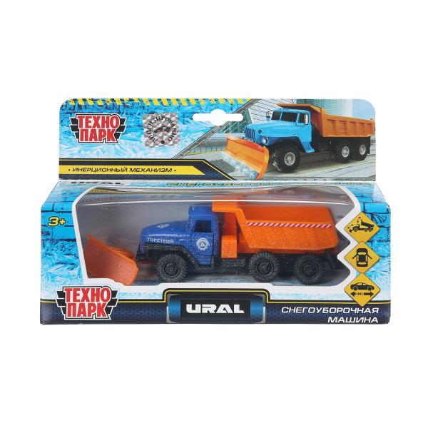 Машина металл УРАЛ снегоуборочная, 12 см, дв., подв.дет., инерц., кор. Технопарк SB-16-53-A(SNOW)-WB