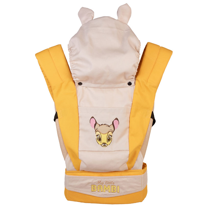Рюкзак-кенгуру Polini kids Disney baby Бэмби, с вышивкой, бежевый (Вид 1)