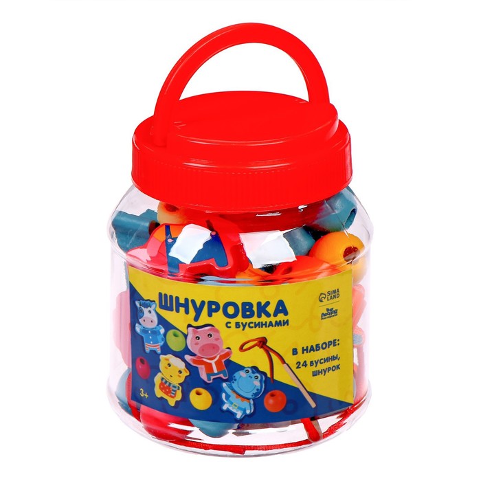 Шнуровка с бусинами Животные 7980124