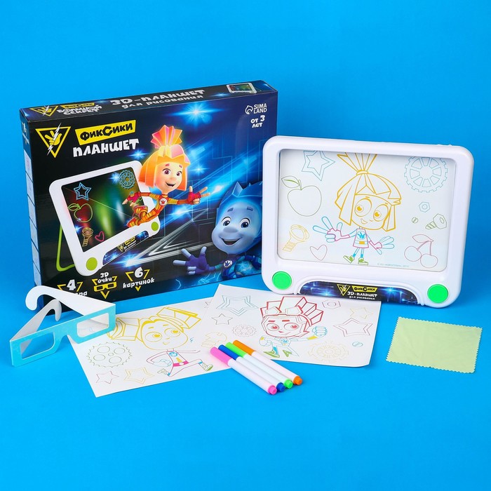 3D-планшет для рисования ФИКСИКИ Фикси планшет, свет SL-02795 4414905 (Вид 3)