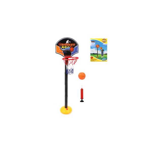 Набор напольный баскетбол, стойка высота 140 см, щит 31,5*24,5 см, мяч, насос, коробка
