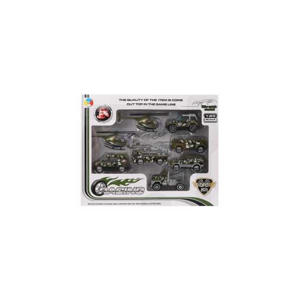 Игровой набор Военная техника, в комплекте: машины 6 шт., вертолеты 2 шт., коробка (Вид 1)
