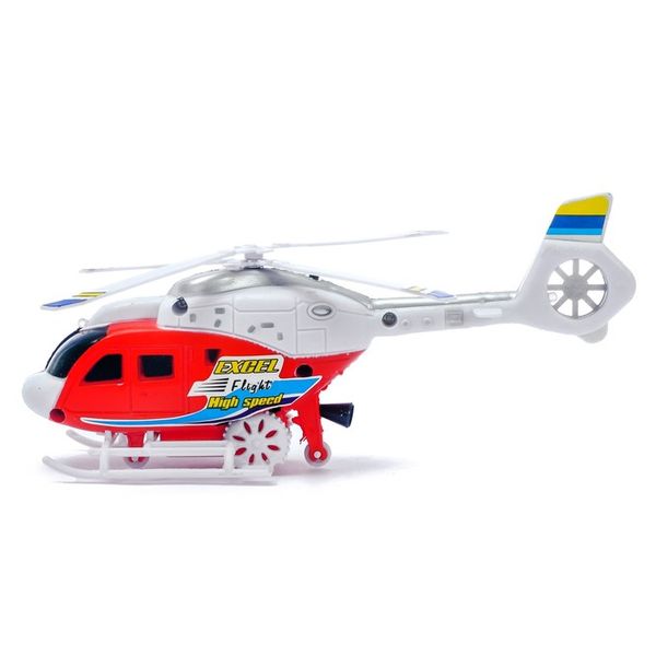 Вертолет заводной Спасатель, световые и звуковые эффекты, цвета МИКС 1173728