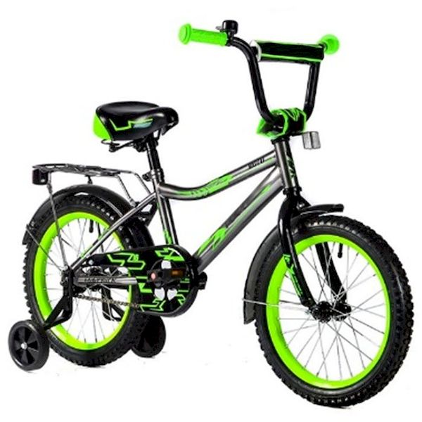 Велосипед 2-х 18 KOTOBIKE Moto зелено-серый KT-Moto-18-Grey-100-20