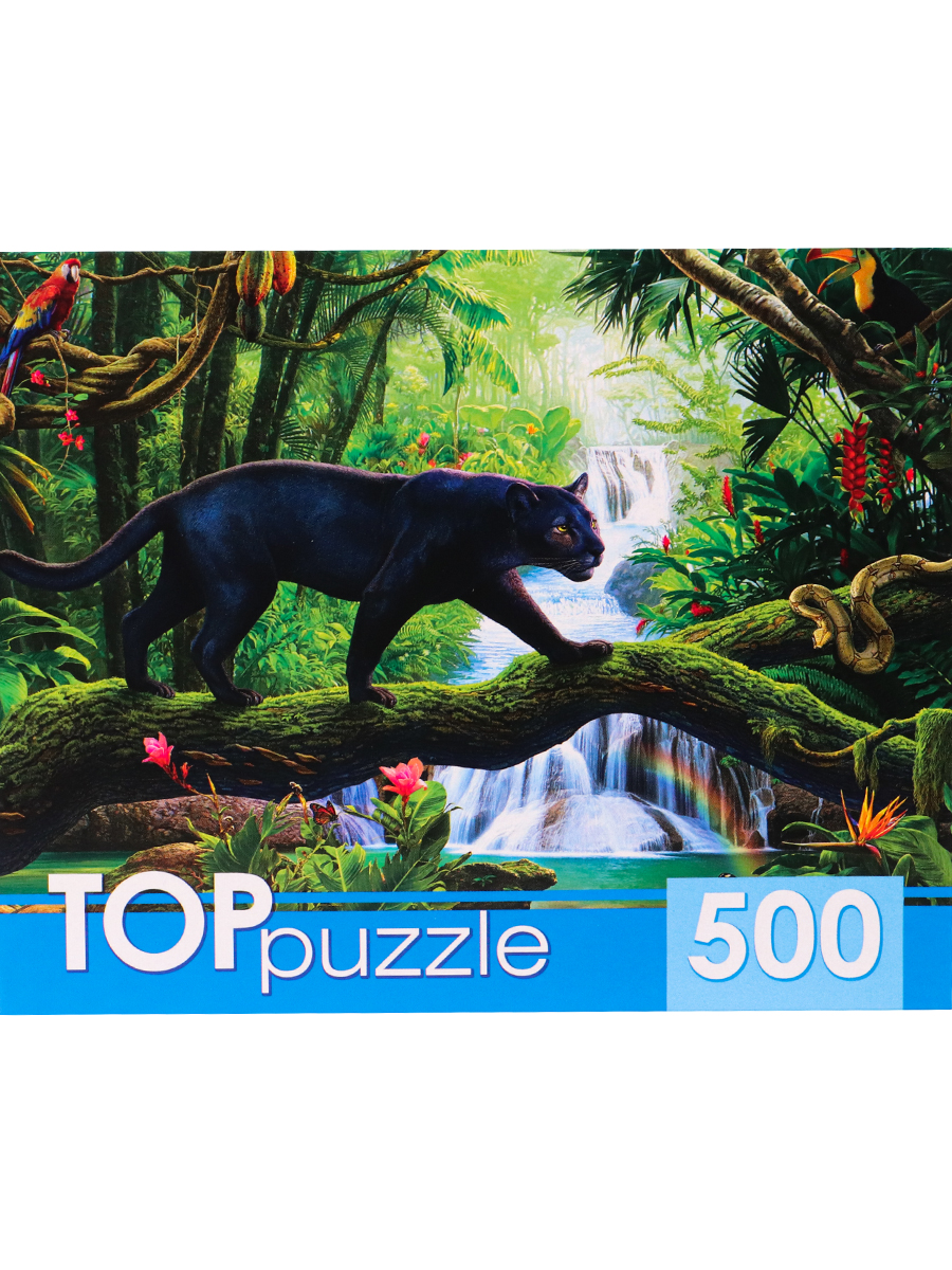 TOPpuzzle. ПАЗЛЫ 500 элементов. ХТП500-6816 Черная пантера (Вид 1)