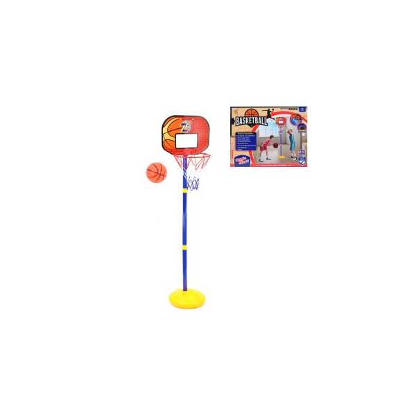 Набор напольный баскетбол, стойка высота 110 см, щит 30*24 см, мяч, насос, коробка