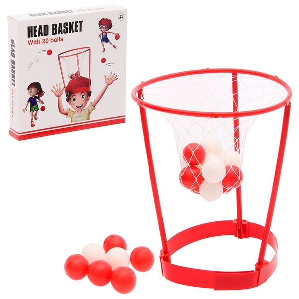 Набор для игры в баскетбол, корзина, фиксатор на голову, мячи 20 шт.