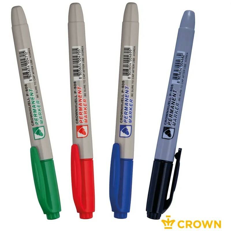 Набор перманентных маркеров 4 цв Crown Multi Marker Slim пулевидный, 2,0мм 207918 (Вид 2)
