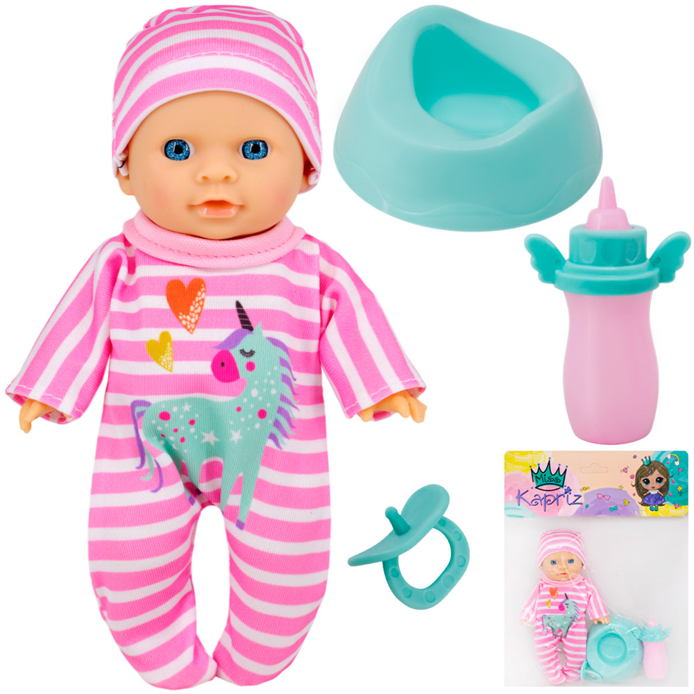 Пупс Miss Kapriz MK2518KB-J 17 см с аксесс. в пак.