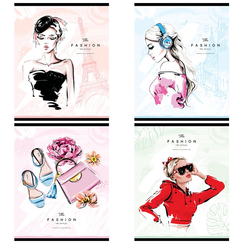 Тетрадь 96 л. А5 клетка ArtSpace Стиль. Модные девушки 294687