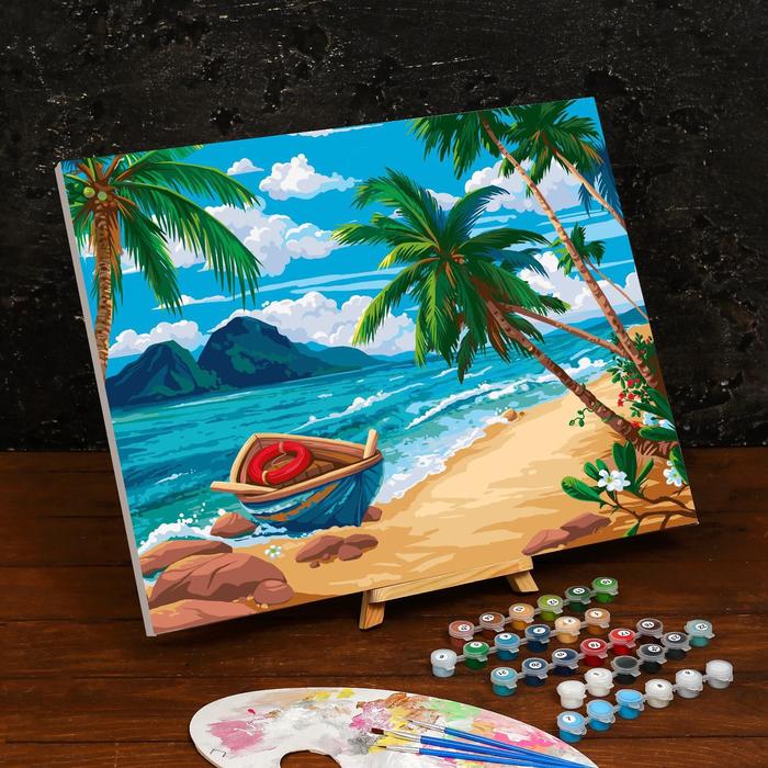 Картина по номерам на холсте с подрамником Дикий пляж 40*50 см 5005801