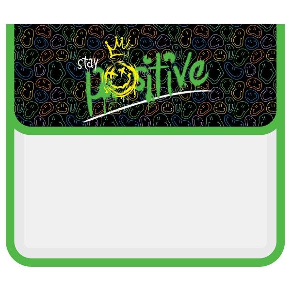 Папка для тетрадей 1 отделение, ArtSpace Positive smile, А5, пластик, на липучке