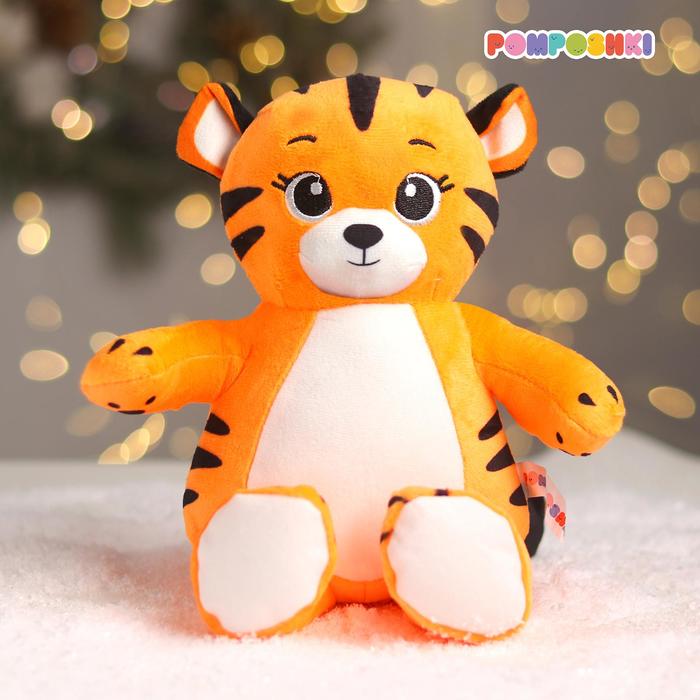 POMPOSHKI Мягкая игрушка Новогодний тигр 21 см  6903931 (Вид 1)